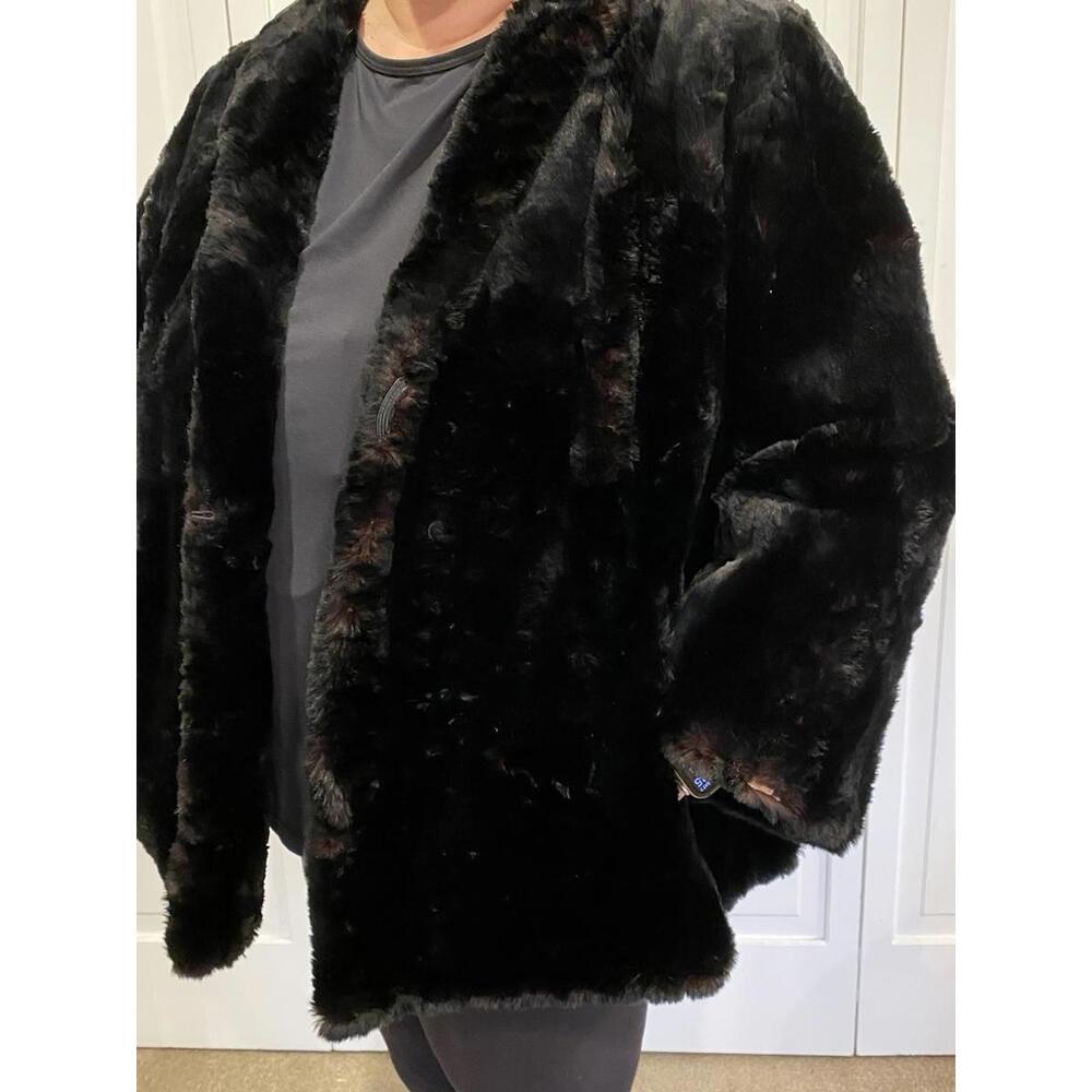 VINTAGE Genuine Rabbit Fur Coat Northgate Fur Co Black Size  GORGEOUS & RARE